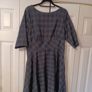 Hellbunny Tartan Dress XL